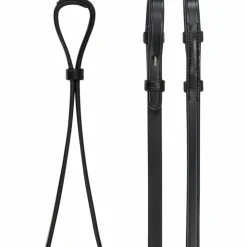 Clearance LeMieux - Rênes en cuir Curb / argent Noir