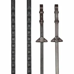 LeMieux - Rênes Magna Grip havane/ argent Marron Sale