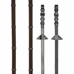 LeMieux - Rênes Webbed Continental / argent Marron Clearance