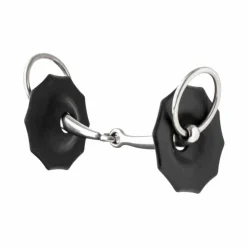 LeMieux - Rondelles de mors en caoutchouc Contoured Noir Discount
