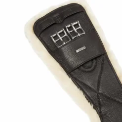 LeMieux - Sangle courte de dressage cuir doublure amovible en laine Arika Marron Best