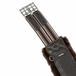 LeMieux - Sangle longue en cuir doublure amovible laine synthétique Arika Marron Clearance