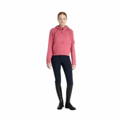 New LeMieux - Sweat à capuche demi-zippé enfant Young Rider Hettie cranberry Rose