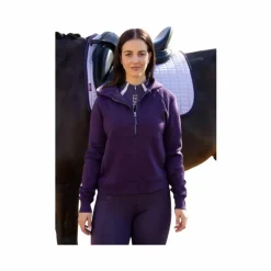 LeMieux - Sweat à capuche femme demi-zippé Henrietta juniper Violet Discount