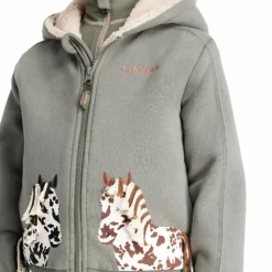 New LeMieux - Sweat à capuche zippé enfant Poney Mini Charlie rosemary Vert
