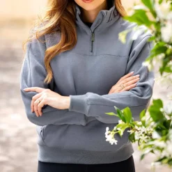 Discount LeMieux - Sweat à col zippé femme Kali jay Bleu