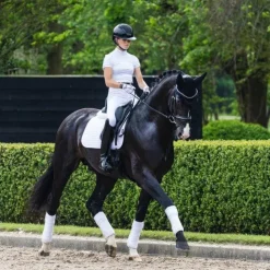 LeMieux - Tapis de dressage Square Suede Close Contact Blanc Best
