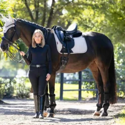 Best LeMieux - Tapis de dressage Finesse stone Beige
