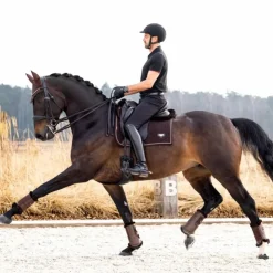 LeMieux - Tapis de dressage Puissance Suede Square Marron New