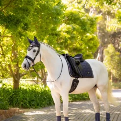 Discount LeMieux - Tapis de dressage Square Loire Classic dusk blue Bleu