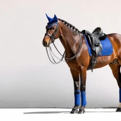 LeMieux - Tapis de dressage Square suédine benetton blue Bleu