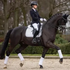 Sale LeMieux - Tapis de dressage Crystal Suede Square Blanc