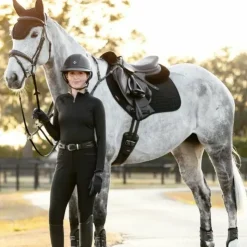 Clearance LeMieux - Tapis de selle Suede Close Contact Square Noir