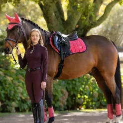 LeMieux - Tapis de selle Square Loire Classic cranberry Rose Hot