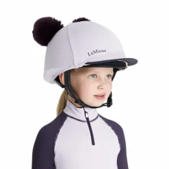 LeMieux - Toque de casque doubles pompons amovibles enfant Mini lilac Violet