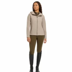 LeMieux - Veste manches longues softshell femme Charlotte ash Beige New