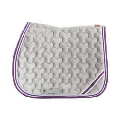 Hot Les poneys de Zoé - Tapis de selle #Ponyboom perle/ violet Gris