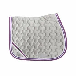 Hot Les poneys de Zoé - Tapis de selle #Ponyboom perle/ violet Gris
