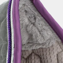 Hot Les poneys de Zoé - Tapis de selle #Ponyboom perle/ violet Gris