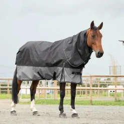 Loveson - Couverture d'extérieur Turnout Plus noir/ gris 0g