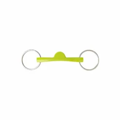Metalab - Mors Flexi Soft droit demi-lune deux anneaux vert