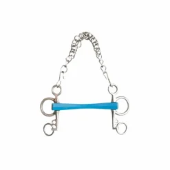 Clearance Metalab - Mors Pelham Flexi droit branches courtes bleu