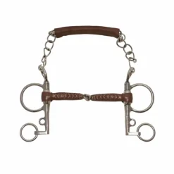 Metalab - Mors Pelham Pinchless cuir branches longues