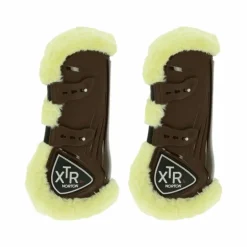 Clearance Norton - Guêtres cheval XTR à boutons mouton marron x2