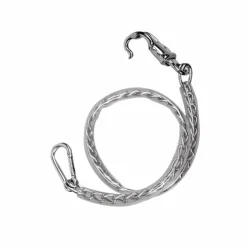 Outlet Norton - Longe chaîne gainée 90 cm Argent