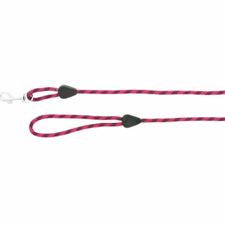 New Norton - Longe corde avec poignée framboise/ noir Rose