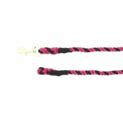 New Norton - Longe d'attache coton torsade framboise/ noir Rose