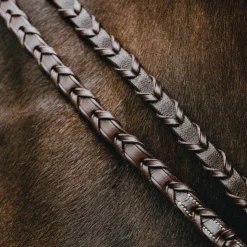 Norton - Rênes tressées 13 mm havane Marron Clearance