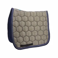 Hot Oxxer - Tapis de dressage Prince de Galles - Gold Edition - Marine