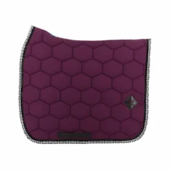 Oxxer - Tapis de dressage Monogramme aubergine/ noir Prune Clearance