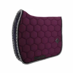 Oxxer - Tapis de dressage Monogramme aubergine/ noir Prune Clearance