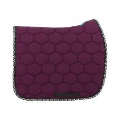 Oxxer - Tapis de dressage Monogramme aubergine/ noir Prune Clearance