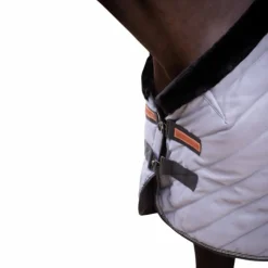 Discount Paddock Sports - Couverture d'écurie Diagonal / noir 200g Gris