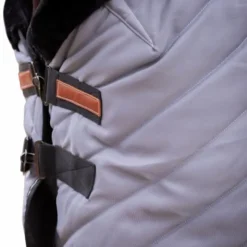 Discount Paddock Sports - Couverture d'écurie Diagonal / noir 200g Gris