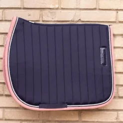 Paddock Sports - Tapis de selle Verticali /rose Marine Sale