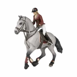 Papo - Cheval de concours et sa cavalière Gris Clearance