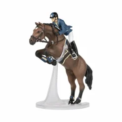 Papo - Cheval de saut d'obstacle et son cavalier Marron Clearance