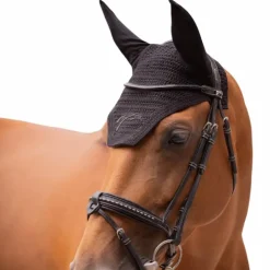 Pénélope - Bonnet pour chevaux coton Noir