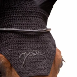 Pénélope - Bonnet pour chevaux coton Noir