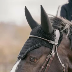 Pénélope - Bonnet pour chevaux anti-bruit Strass Noir Sale