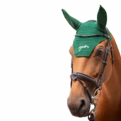 Pénélope - Bonnet pour chevaux coton foncé Vert