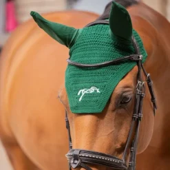 Pénélope - Bonnet pour chevaux coton foncé Vert