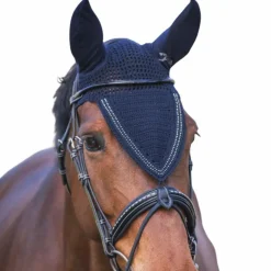 Best Pénélope - Bonnet pour chevaux long Strass Marine