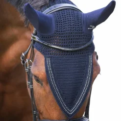 Best Pénélope - Bonnet pour chevaux long Strass Marine