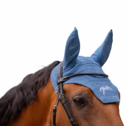Pénélope - Bonnet pour chevaux coton lagon Bleu Hot