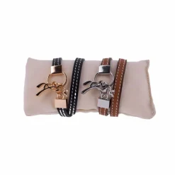 Pénélope - Bracelet Signature cognac Marron